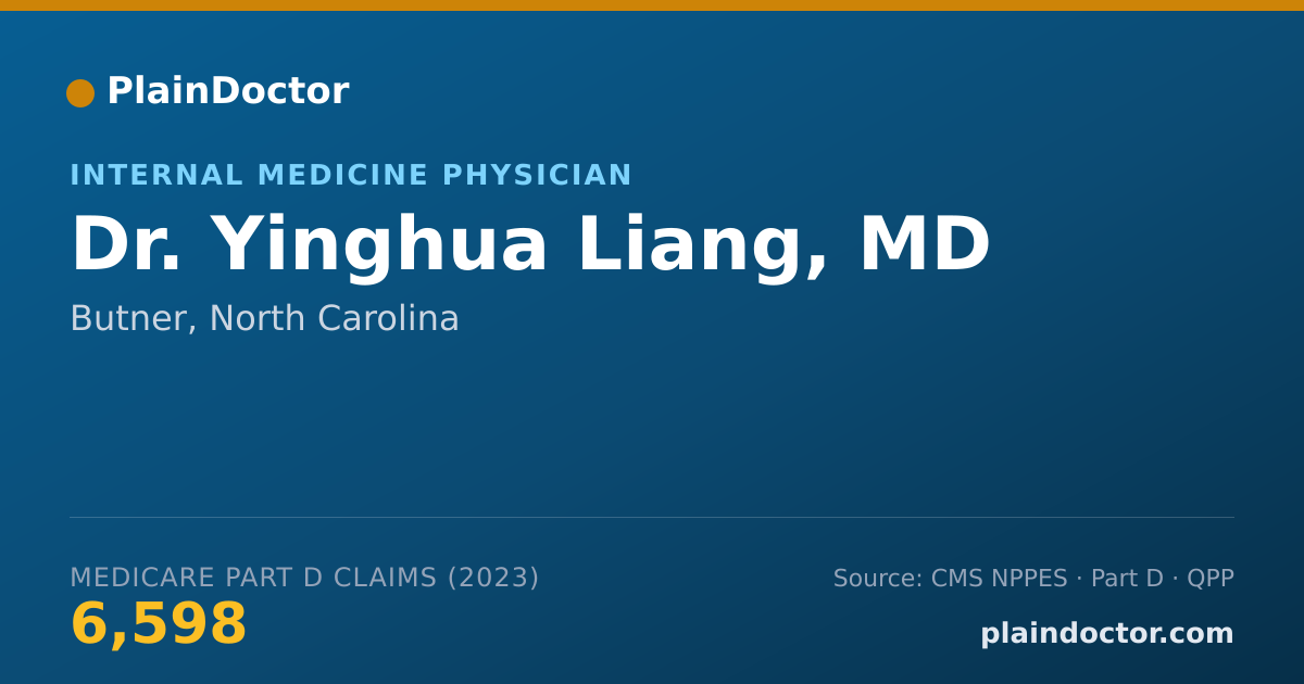 Shareable card for Yinghua Liang, MD - Internal Medicine Physician, Butner, NC