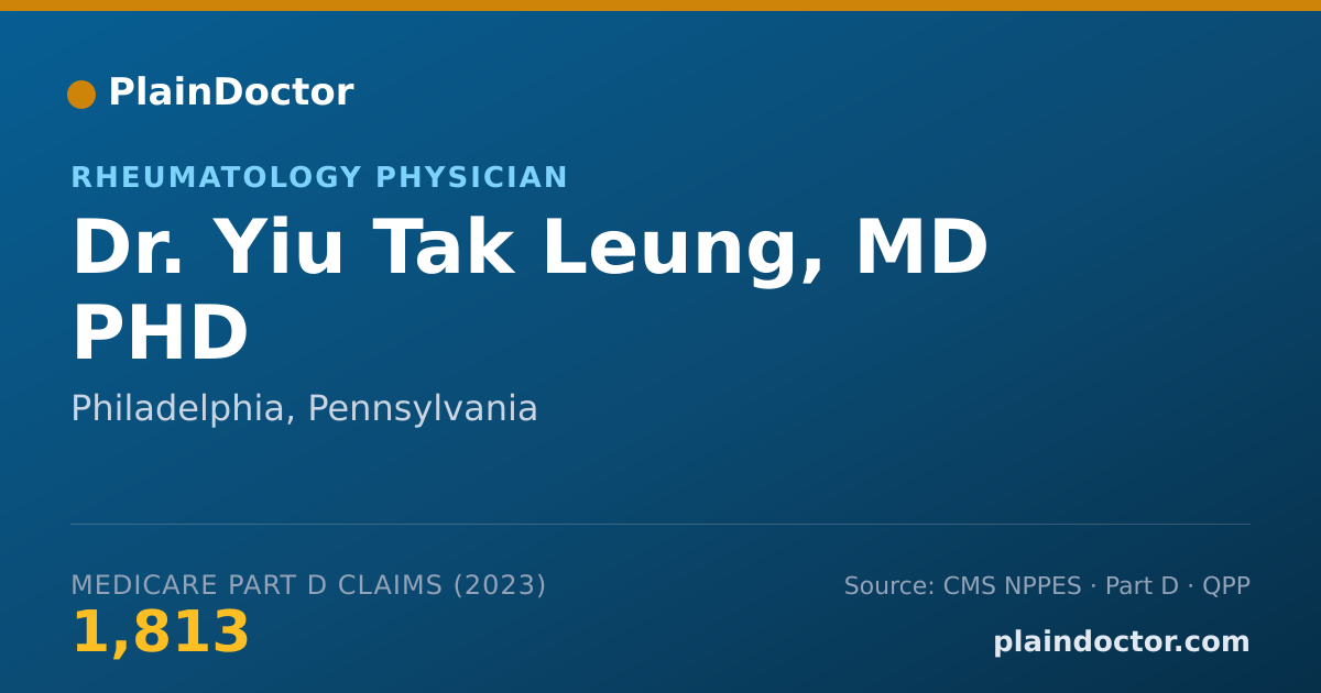 Shareable card for Yiu Tak Leung, MD PHD - Rheumatology Physician, Philadelphia, PA