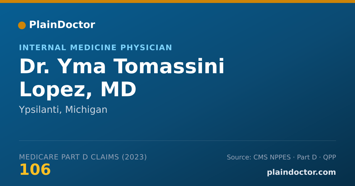 Shareable card for Yma Tomassini Lopez, MD - Internal Medicine Physician, Ypsilanti, MI