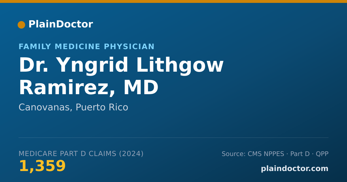 Shareable card for Yngrid Lithgow Ramirez, MD - Family Medicine Physician, Canovanas, PR