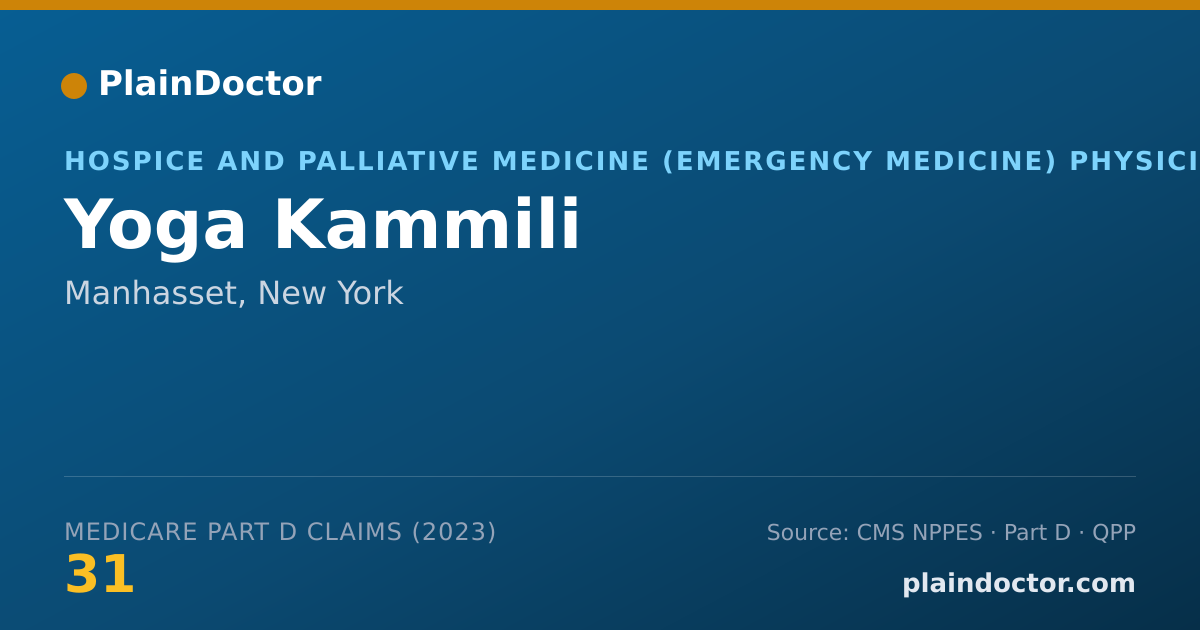 Shareable card for Yoga Kammili - Hospice and Palliative Medicine (Emergency Medicine) Physician, Manhasset, NY