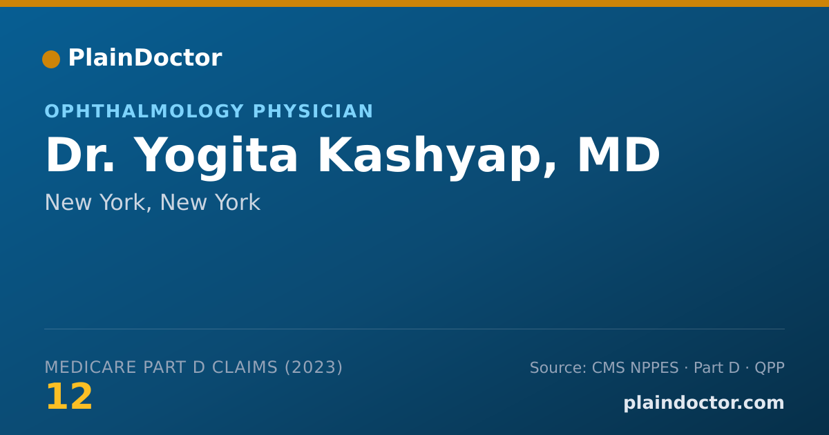 Shareable card for Yogita Kashyap, MD - Ophthalmology Physician, New York, NY