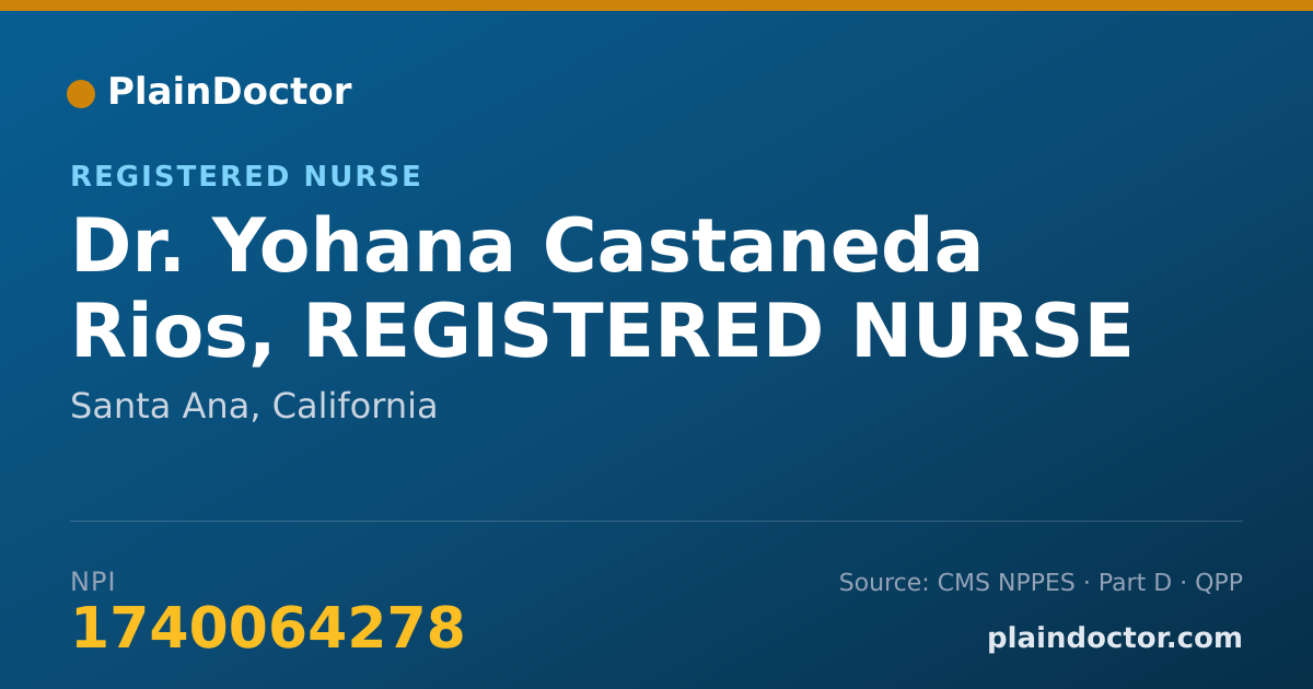 Shareable card for Yohana Castaneda Rios, REGISTERED NURSE - Registered Nurse, Santa Ana, CA