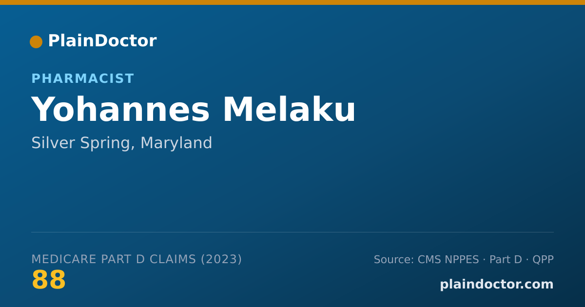 Shareable card for Yohannes Melaku - Pharmacist, Silver Spring, MD