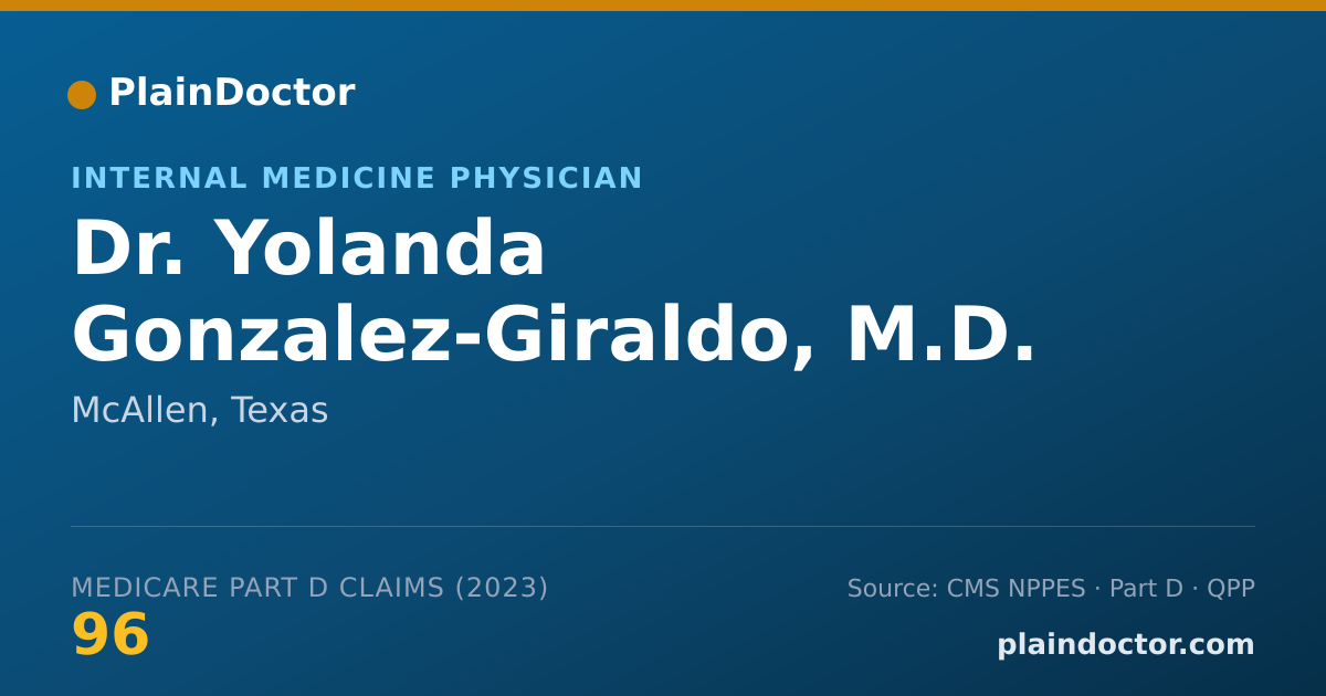 Shareable card for Yolanda Gonzalez-Giraldo, M.D. - Internal Medicine Physician, McAllen, TX