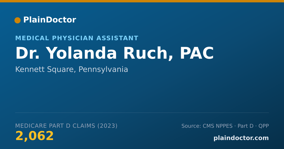 Shareable card for Yolanda Ruch, PAC - Medical Physician Assistant, Kennett Square, PA