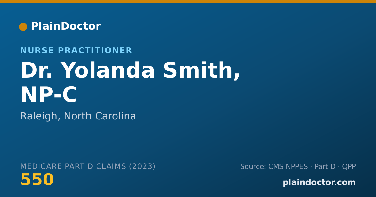 Shareable card for Yolanda Smith, NP-C - Nurse Practitioner, Raleigh, NC