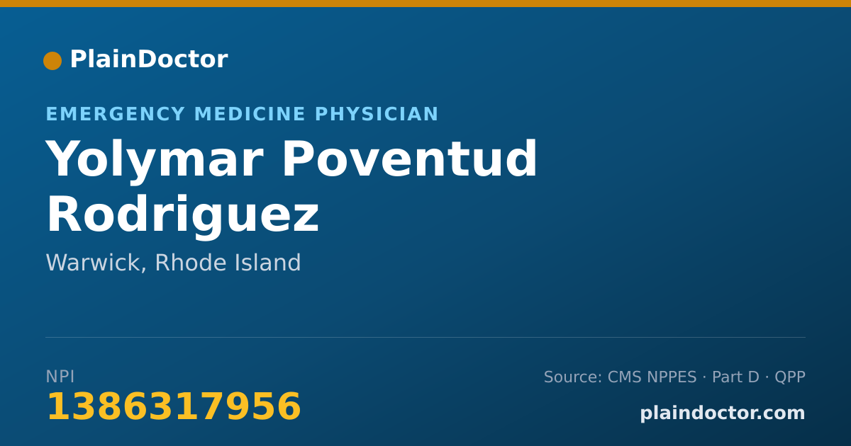 Shareable card for Yolymar Poventud Rodriguez - Emergency Medicine Physician, Warwick, RI