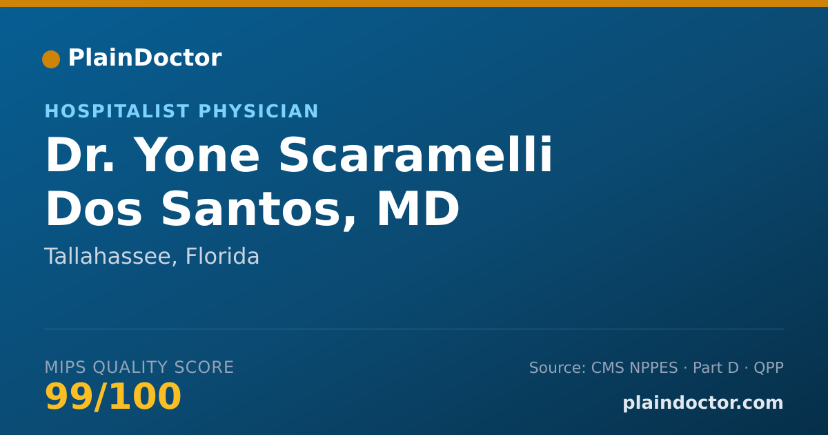 Shareable card for Yone Scaramelli Dos Santos, MD - Hospitalist Physician, Tallahassee, FL
