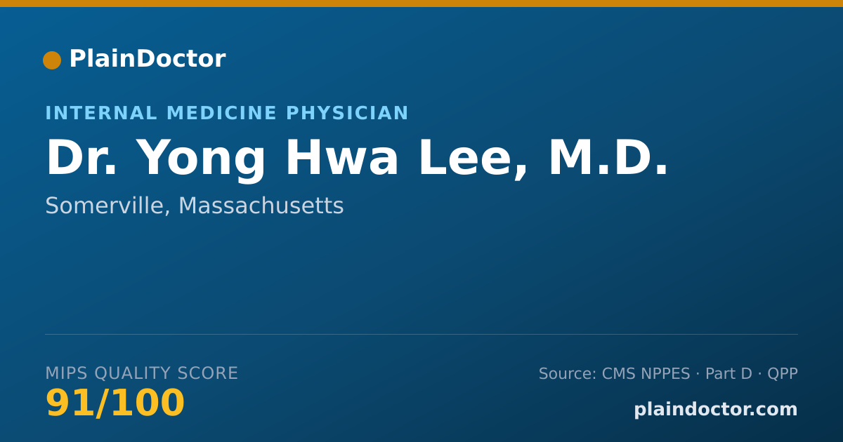 Shareable card for Yong Hwa Lee, M.D. - Internal Medicine Physician, Somerville, MA