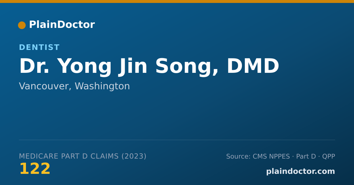 Shareable card for Yong Jin Song, DMD - Dentist, Vancouver, WA