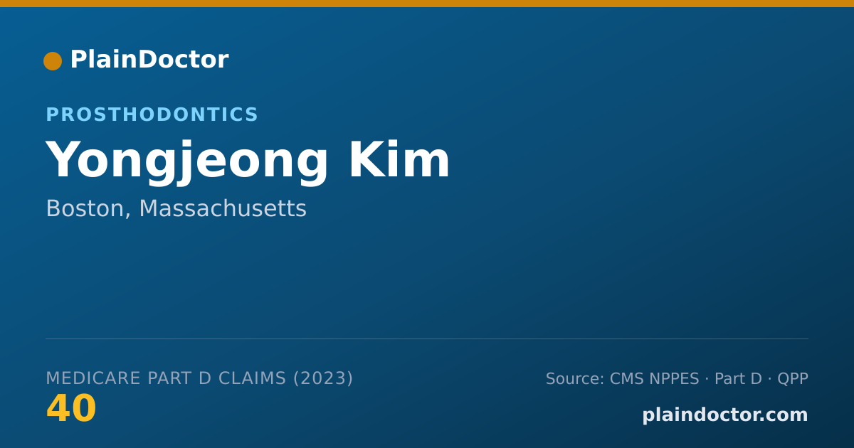 Shareable card for Yongjeong Kim - Prosthodontics, Boston, MA