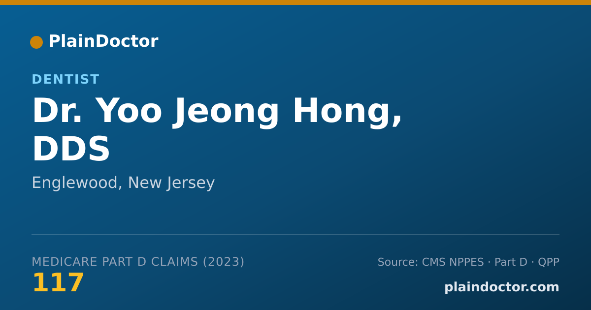 Shareable card for Yoo Jeong Hong, DDS - Dentist, Englewood, NJ