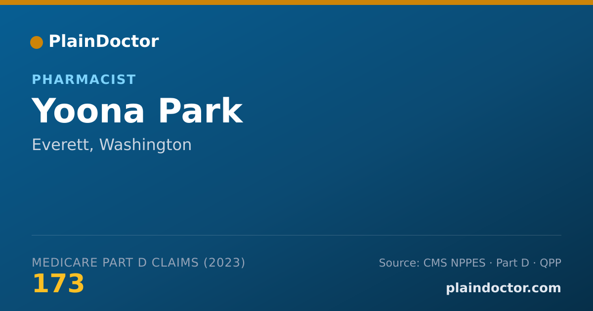 Shareable card for Yoona Park - Pharmacist, Everett, WA