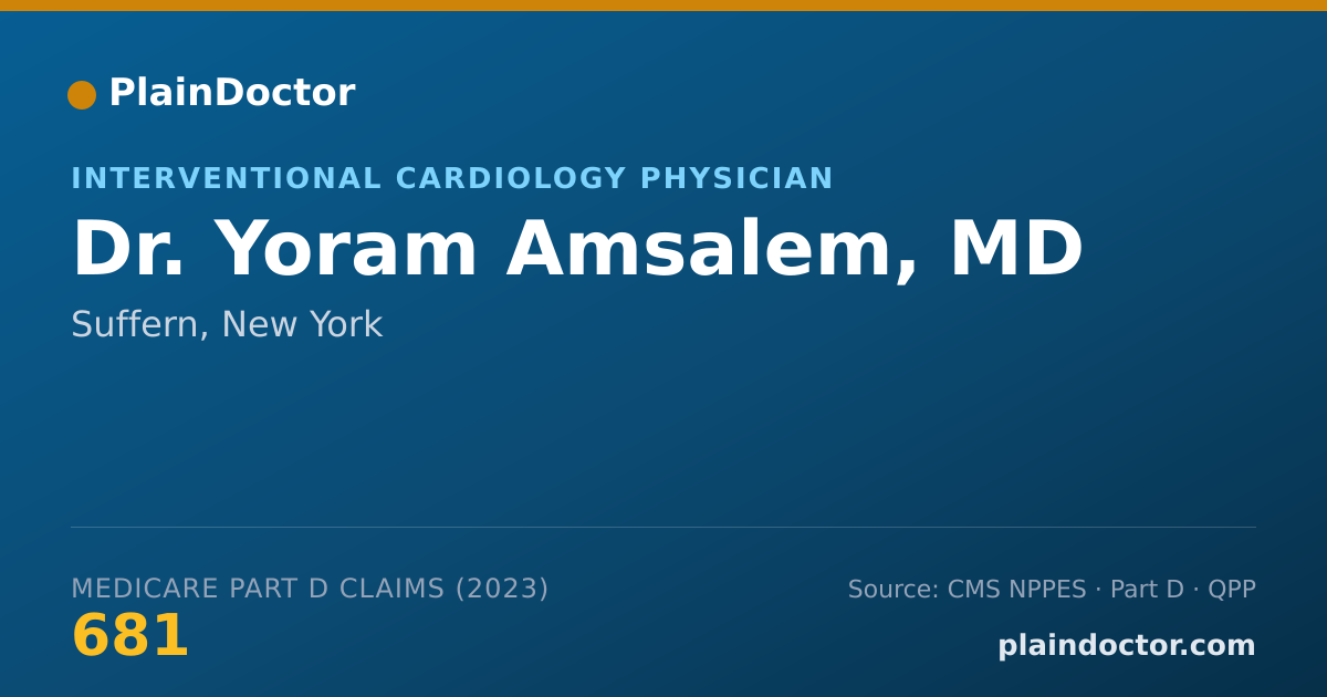 Shareable card for Yoram Amsalem, MD - Interventional Cardiology Physician, Suffern, NY
