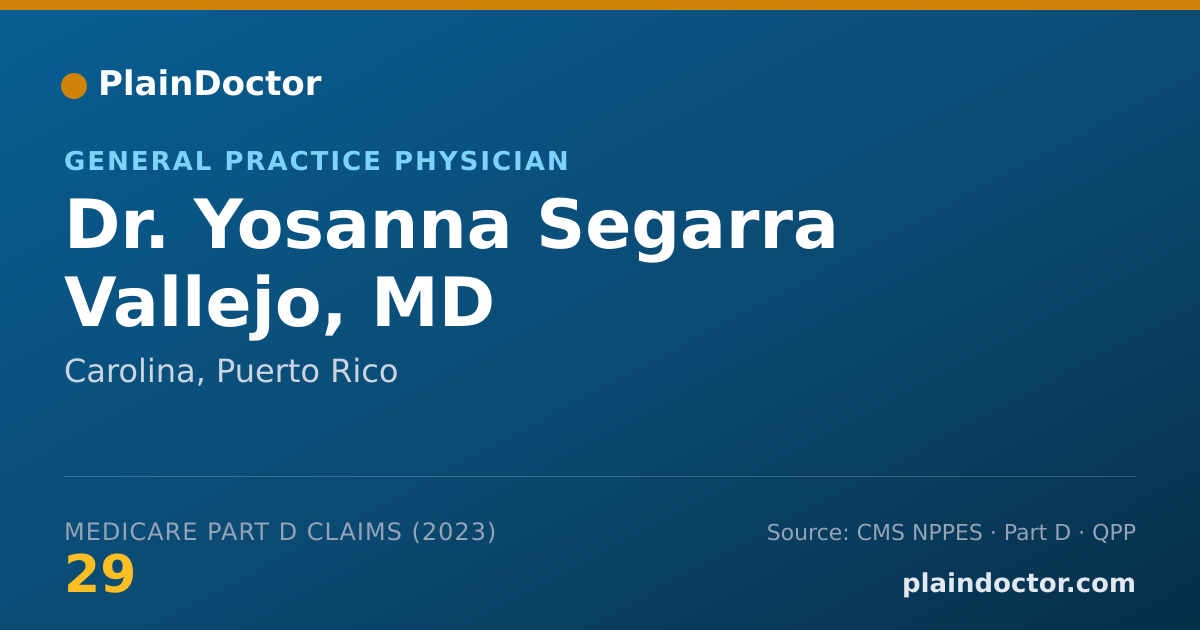 Shareable card for Yosanna Segarra Vallejo, MD - General Practice Physician, Carolina, PR