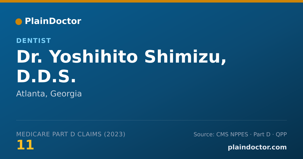 Shareable card for Yoshihito Shimizu, D.D.S. - Dentist, Atlanta, GA