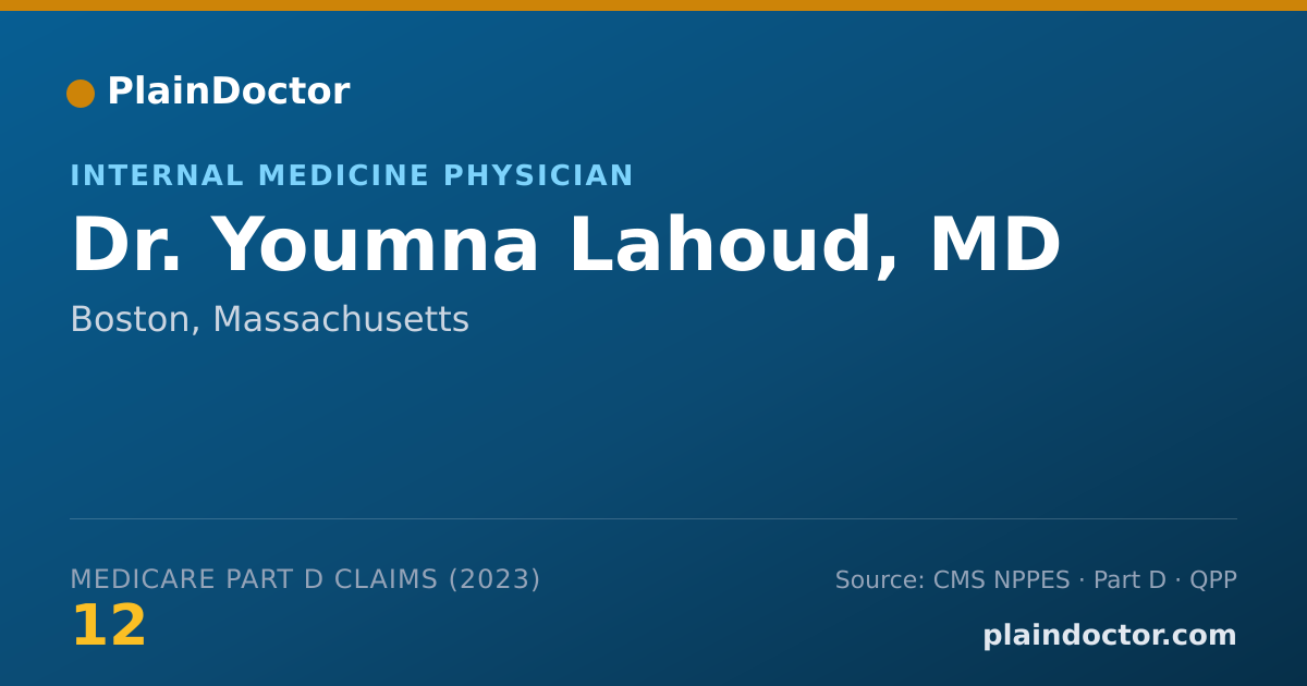 Shareable card for Youmna Lahoud, MD - Internal Medicine Physician, Boston, MA
