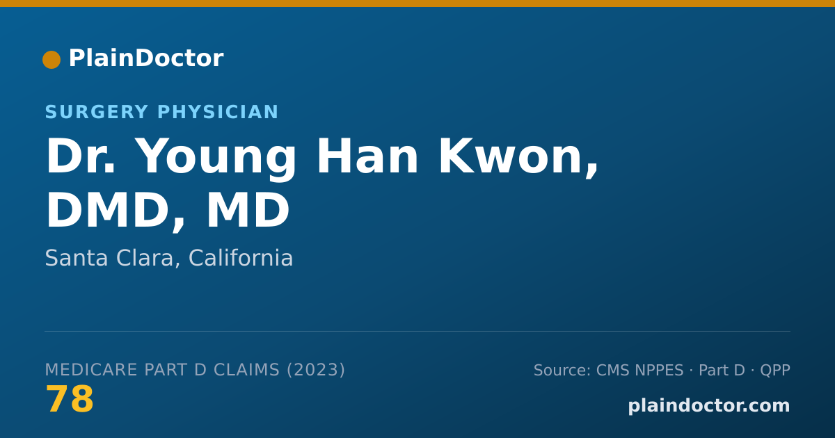 Shareable card for Young Han Kwon, DMD, MD - Surgery Physician, Santa Clara, CA