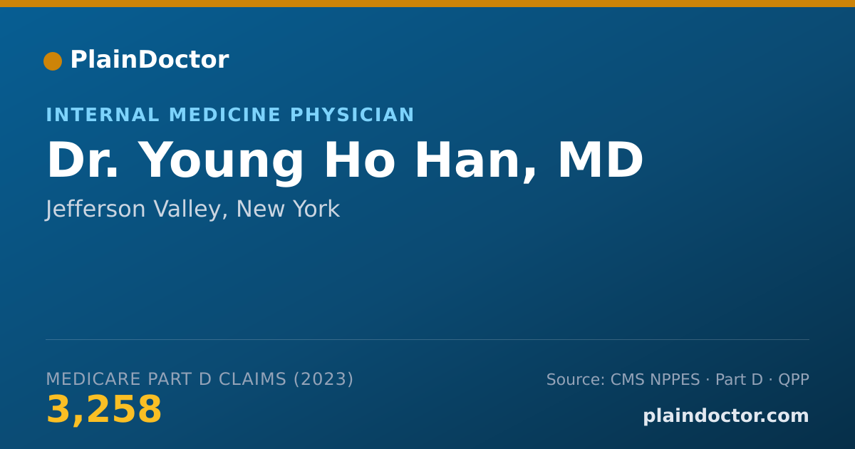 Shareable card for Young Ho Han, MD - Internal Medicine Physician, Jefferson Valley, NY