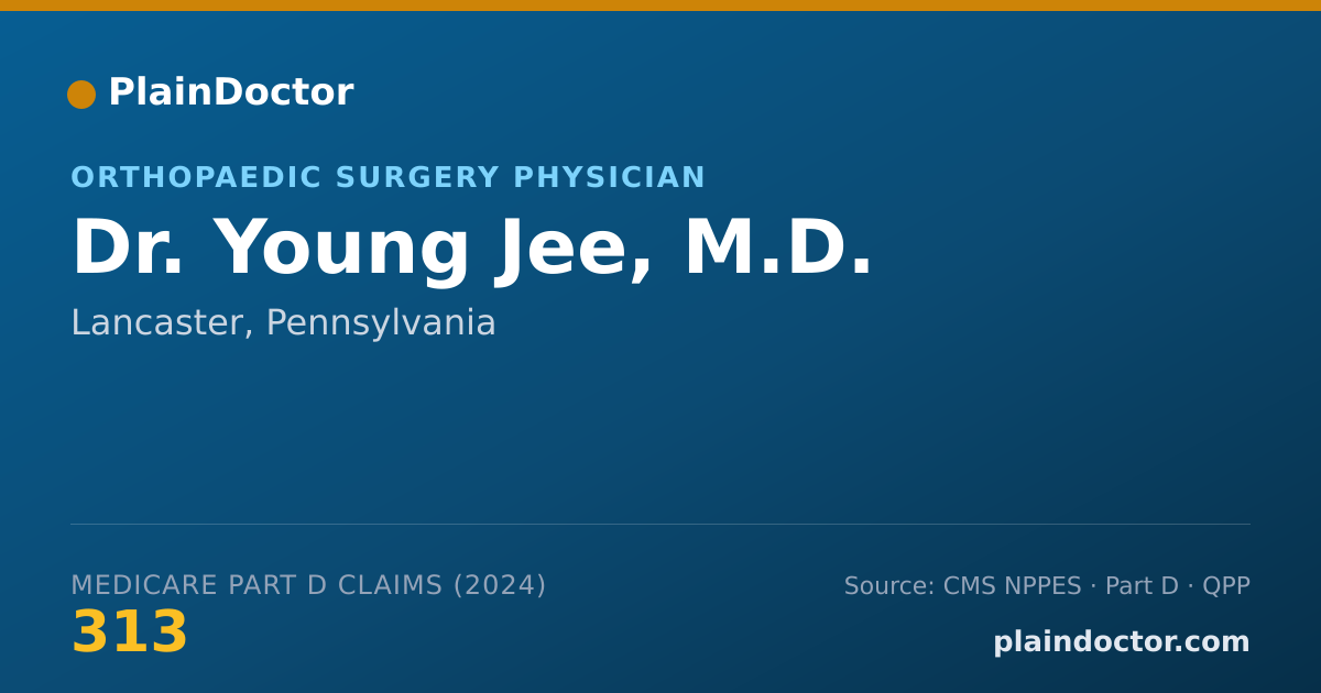Shareable card for Young Jee, M.D. - Orthopaedic Surgery Physician, Lancaster, PA