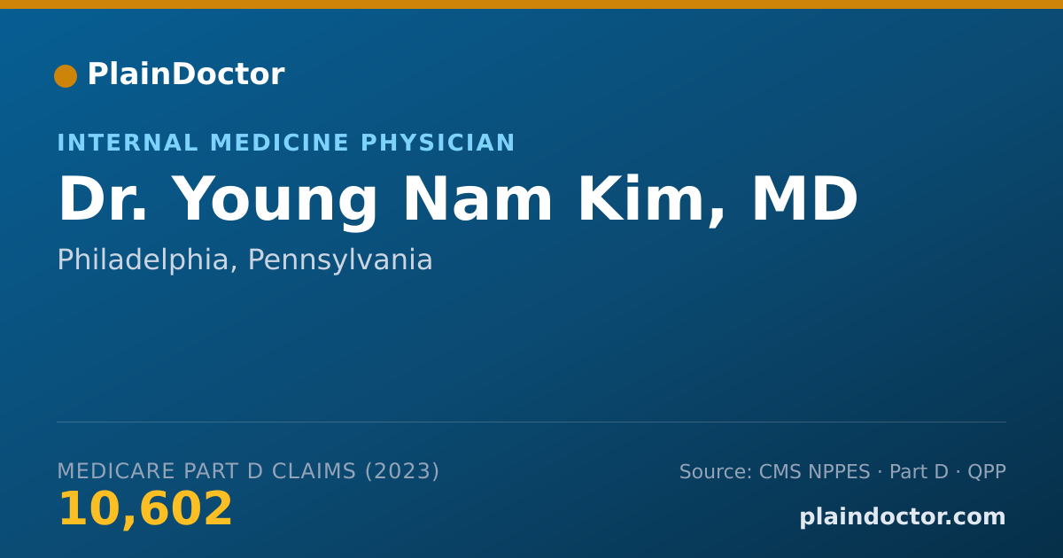 Shareable card for Young Nam Kim, MD - Internal Medicine Physician, Philadelphia, PA