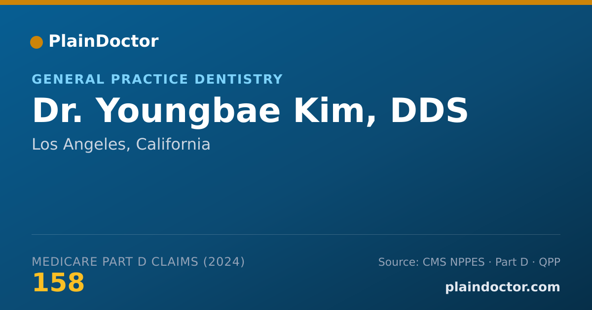 Shareable card for Youngbae Kim, DDS - General Practice Dentistry, Los Angeles, CA