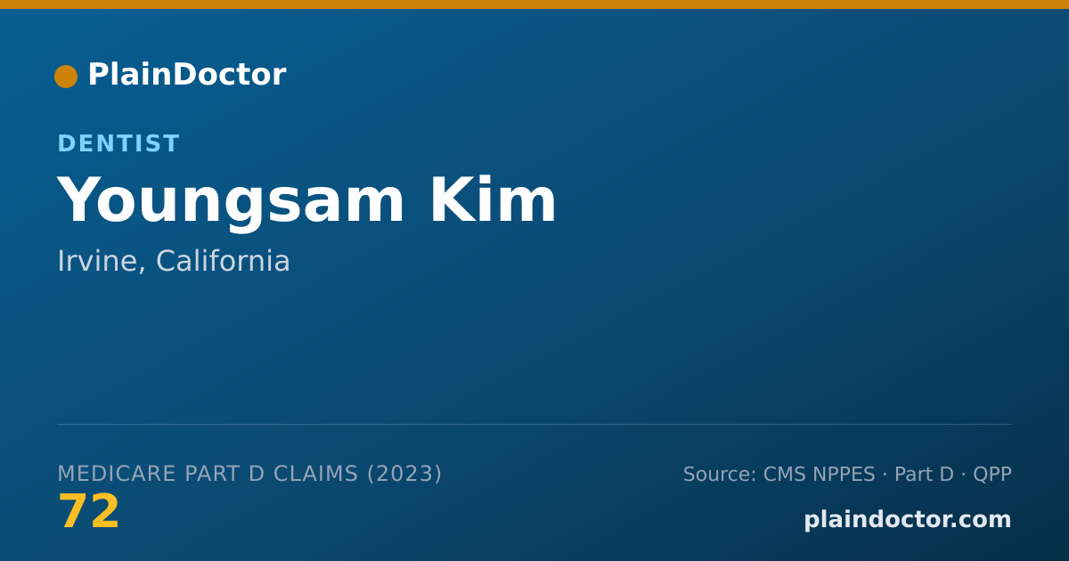 Shareable card for Youngsam Kim - Dentist, Irvine, CA
