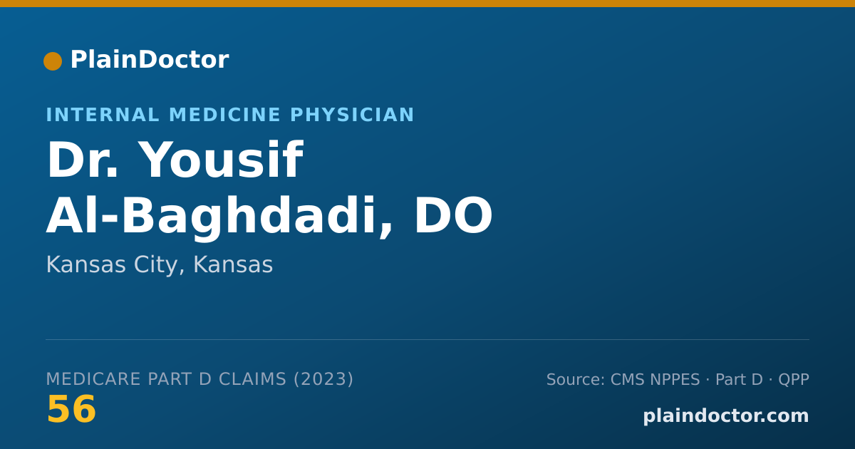 Shareable card for Yousif Al-Baghdadi, DO - Internal Medicine Physician, Kansas City, KS