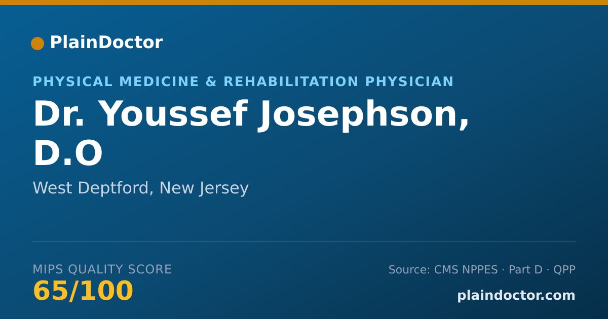 Shareable card for Youssef Josephson, D.O - Physical Medicine & Rehabilitation Physician, West Deptford, NJ