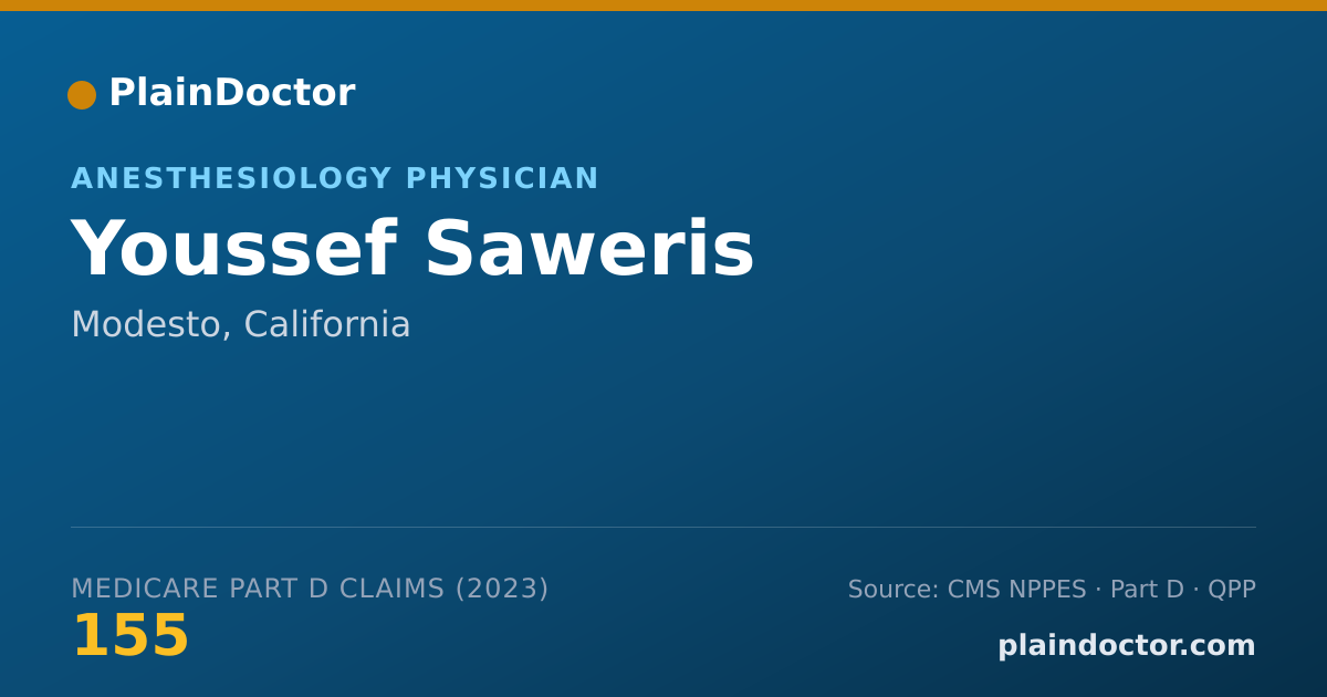 Shareable card for Youssef Saweris - Anesthesiology Physician, Modesto, CA