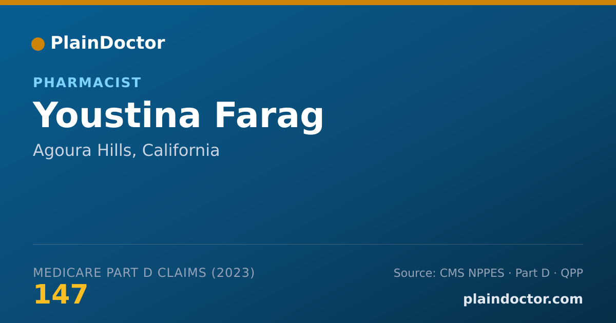 Shareable card for Youstina Farag - Pharmacist, Agoura Hills, CA