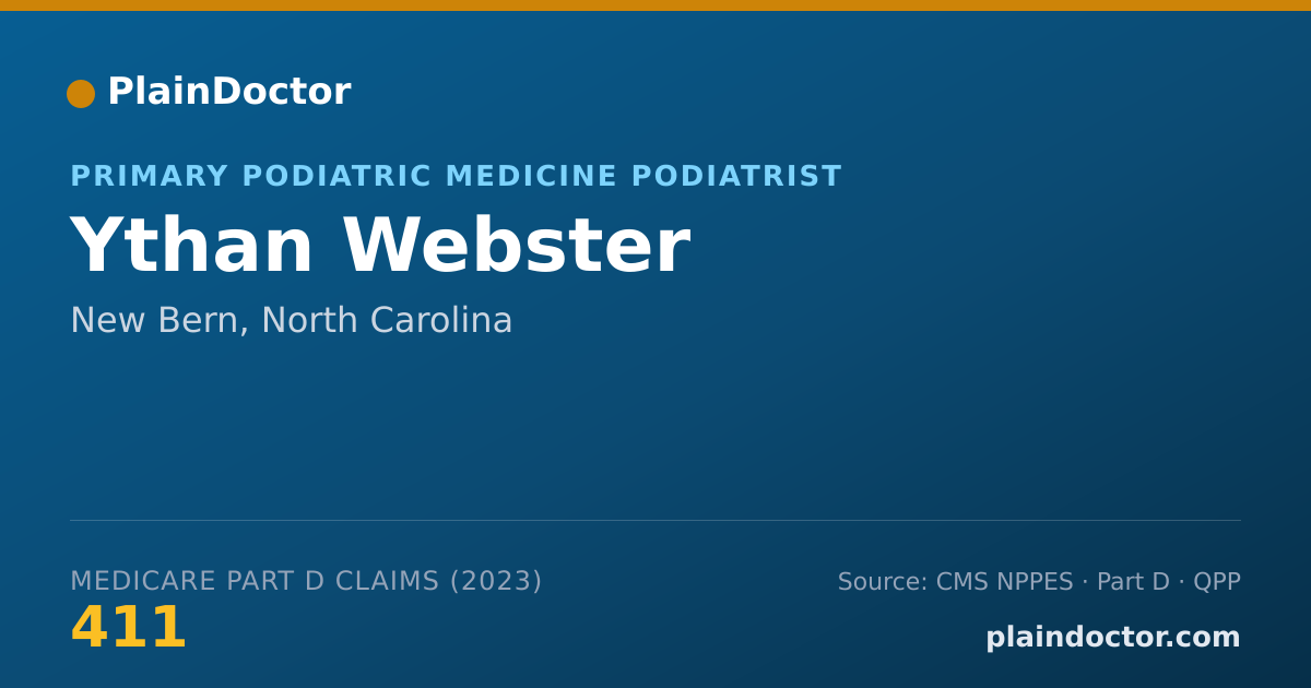 Shareable card for Ythan Webster - Primary Podiatric Medicine Podiatrist, New Bern, NC