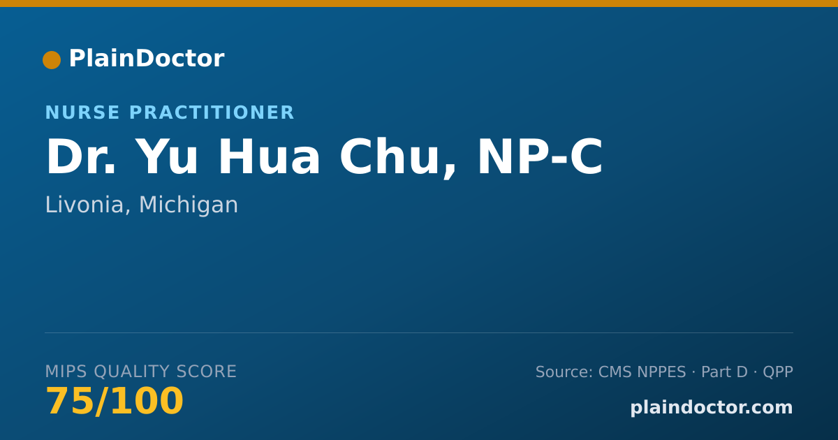 Shareable card for Yu Hua Chu, NP-C - Nurse Practitioner, Livonia, MI