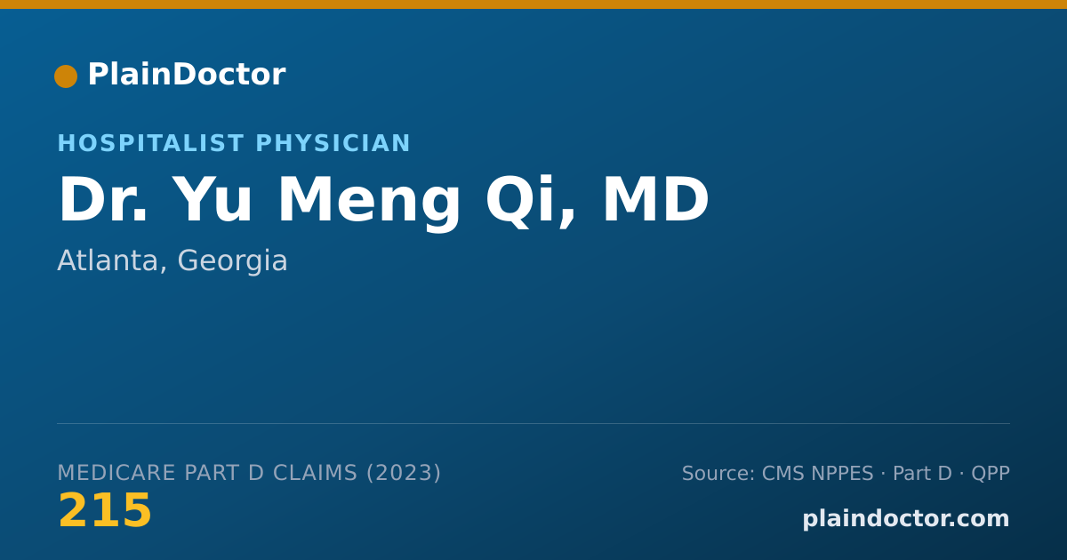 Shareable card for Yu Meng Qi, MD - Hospitalist Physician, Atlanta, GA
