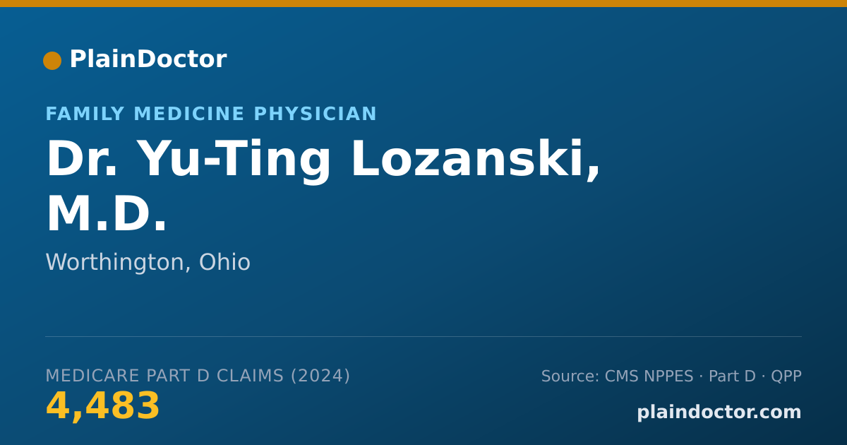 Shareable card for Yu-Ting Lozanski, M.D. - Family Medicine Physician, Worthington, OH
