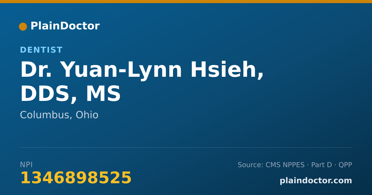 Shareable card for Yuan-Lynn Hsieh, DDS, MS - Dentist, Columbus, OH