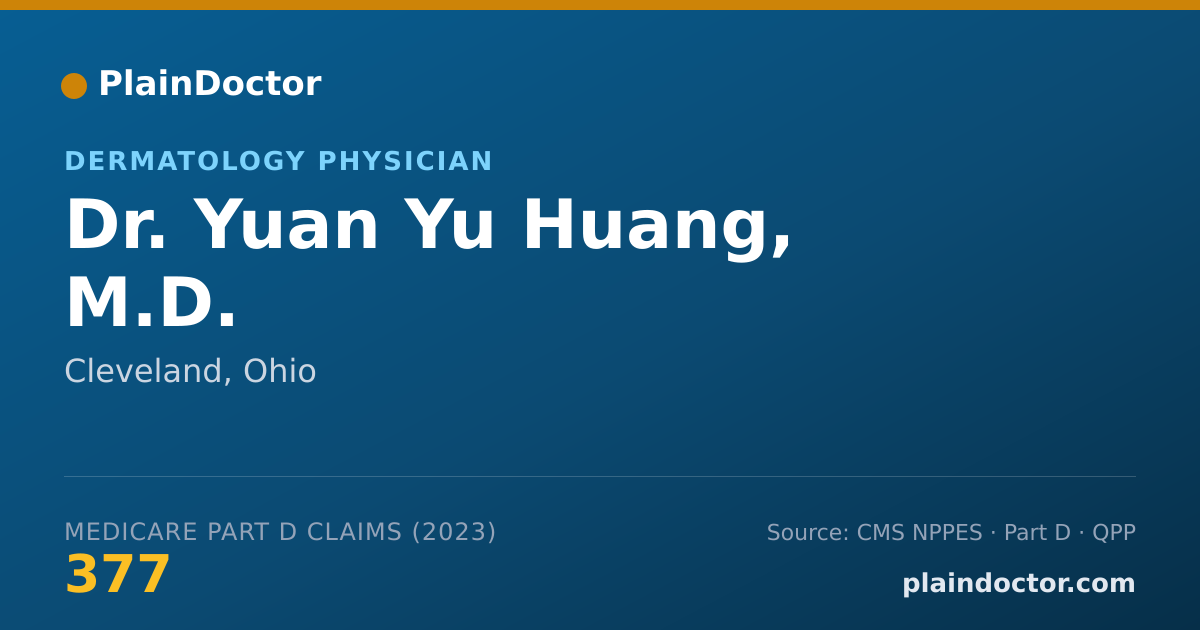 Shareable card for Yuan Yu Huang, M.D. - Dermatology Physician, Cleveland, OH