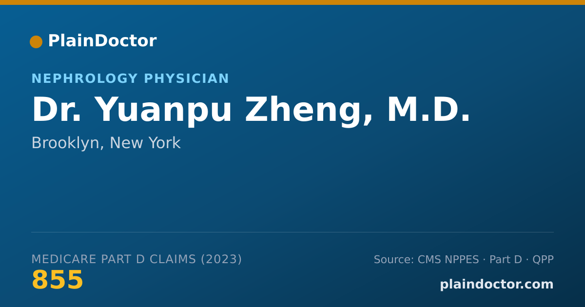 Shareable card for Yuanpu Zheng, M.D. - Nephrology Physician, Brooklyn, NY