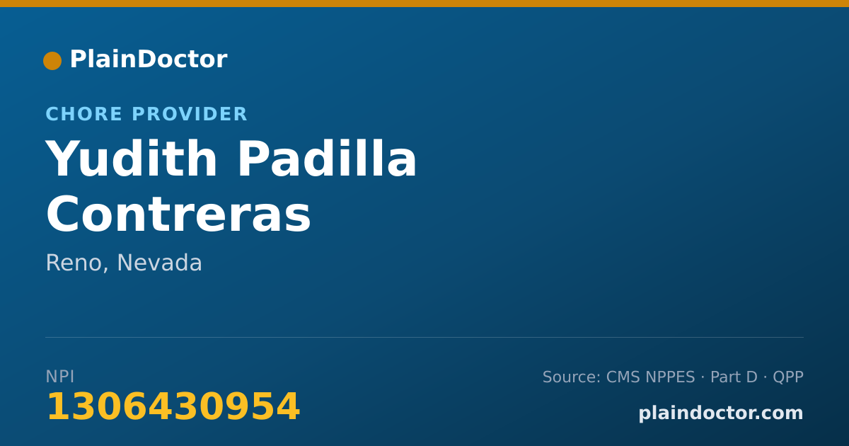 Shareable card for Yudith Padilla Contreras - Chore Provider, Reno, NV