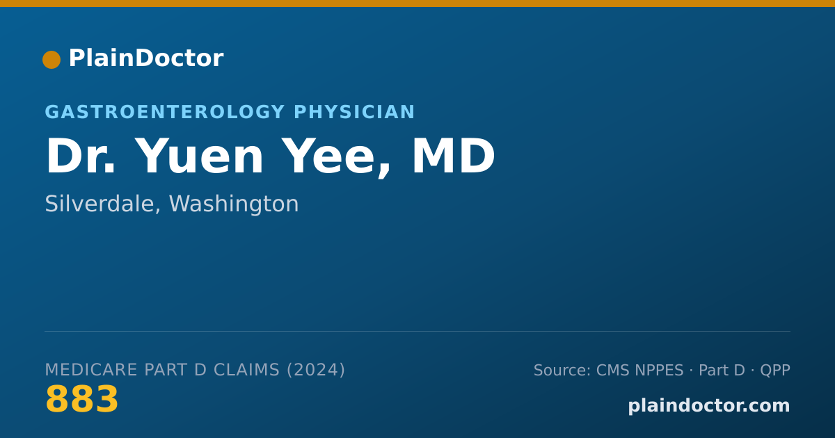 Shareable card for Yuen Yee, MD - Gastroenterology Physician, Silverdale, WA
