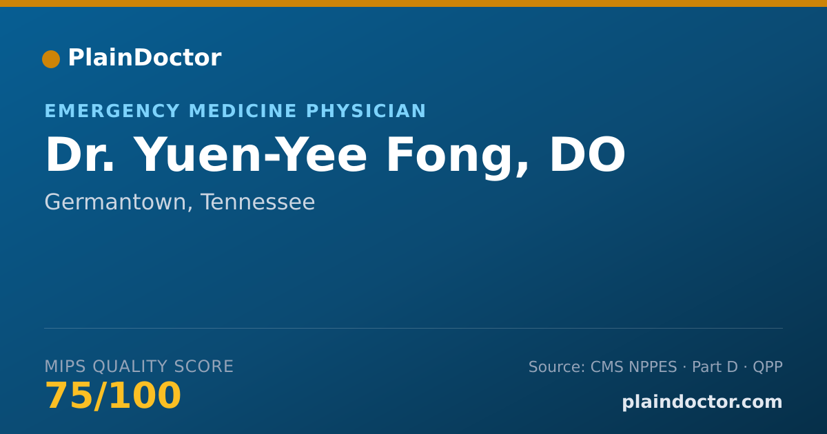 Shareable card for Yuen-Yee Fong, DO - Emergency Medicine Physician, Germantown, TN