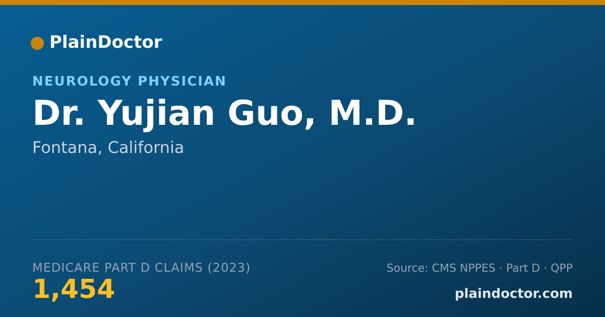Shareable card for Yujian Guo, M.D. - Neurology Physician, Fontana, CA