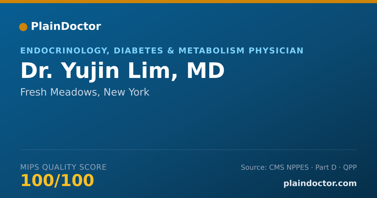 Shareable card for Yujin Lim, MD - Endocrinology, Diabetes & Metabolism Physician, Fresh Meadows, NY