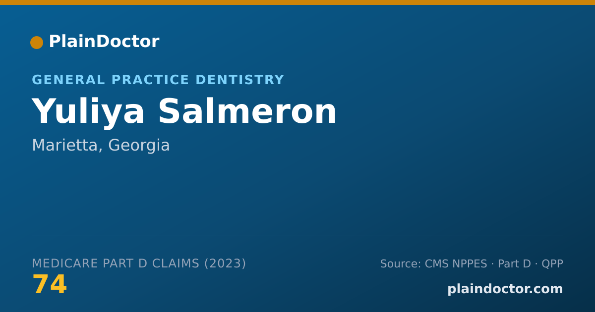 Shareable card for Yuliya Salmeron - General Practice Dentistry, Marietta, GA