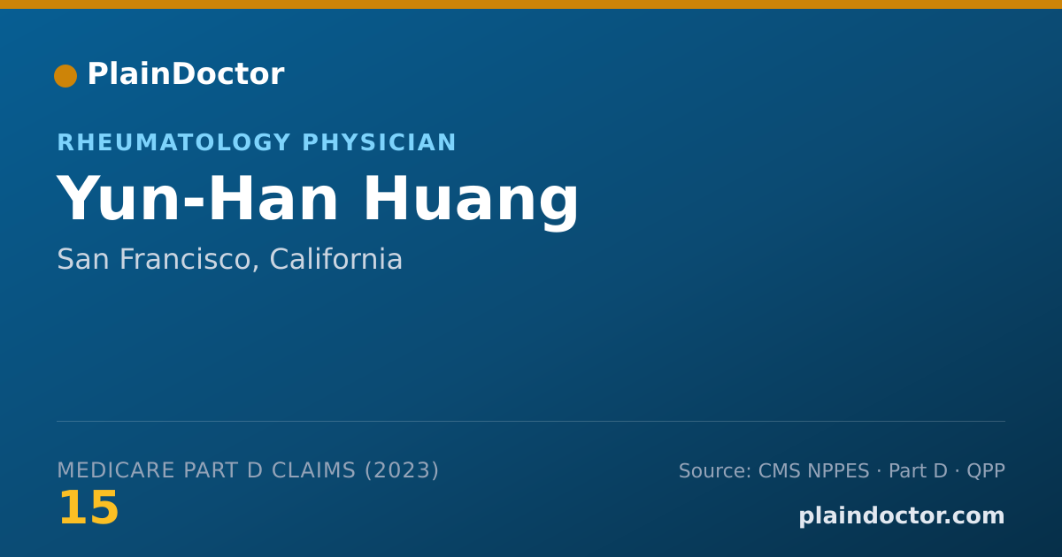 Shareable card for Yun-Han Huang - Rheumatology Physician, San Francisco, CA