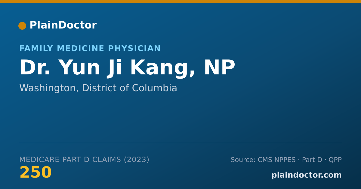 Shareable card for Yun Ji Kang, NP - Family Medicine Physician, Washington, DC