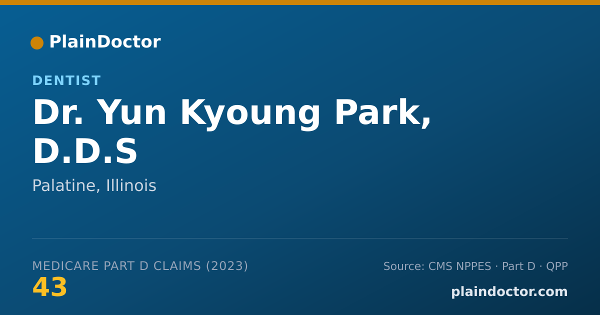 Shareable card for Yun Kyoung Park, D.D.S - Dentist, Palatine, IL