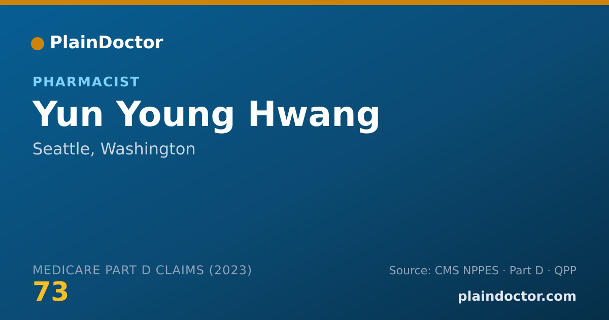 Shareable card for Yun Young Hwang - Pharmacist, Seattle, WA
