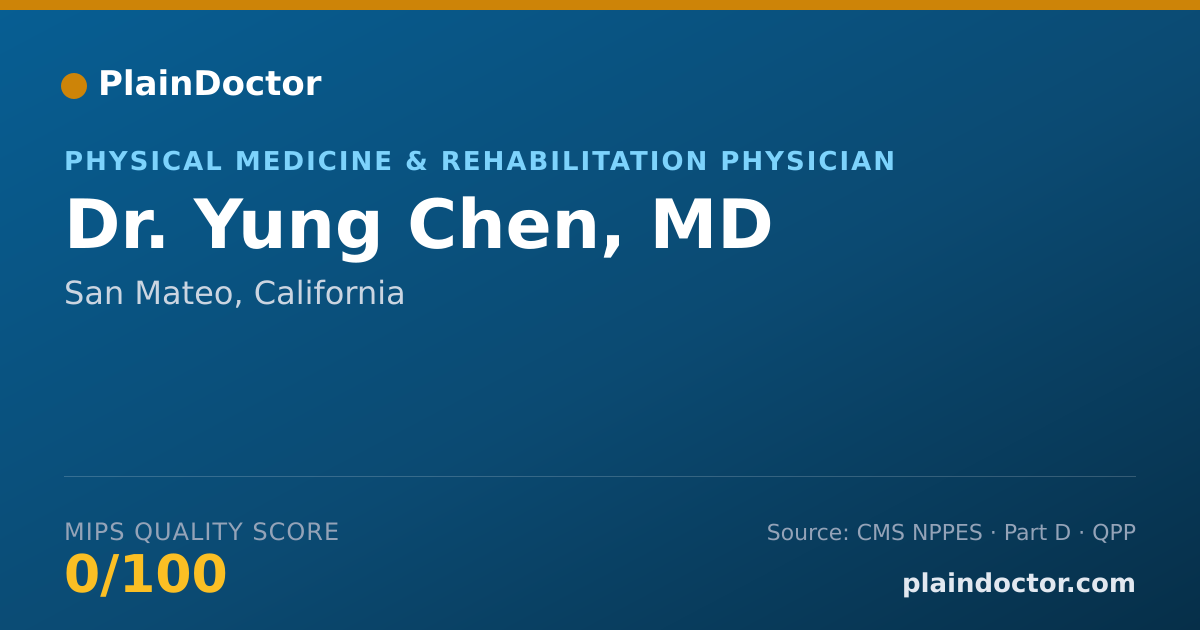 Shareable card for Yung Chen, MD - Physical Medicine & Rehabilitation Physician, San Mateo, CA